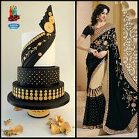 'Kalyani' - My Elegant Indian Fashion Collab Cake
