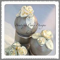 Silver & White Bridal Bauble Cake