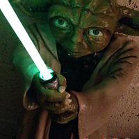 2ft Standing Yoda cake with working lightsabre :)