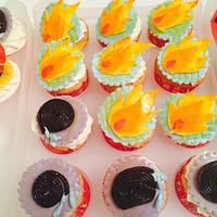 My Fire Engine themed cup cakes