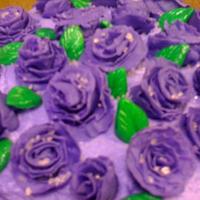 purple fondant roses 