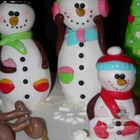 family fun snowman cake