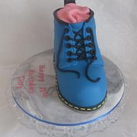 Blue Boot Cake