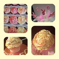 Playboy Bunny giant Cupcake and hand made topper 