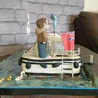 Boards boat cake