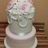My first lace cake