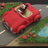 Mickey Mouse car cake