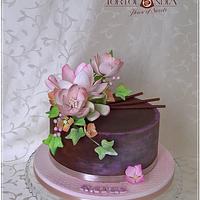 Flower cake & ganache