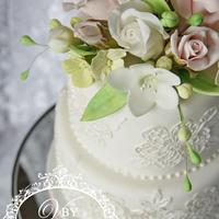 Lace Floral Cake