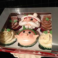 Domed Christmas Novelty Cup Cakes