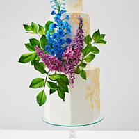 Vintage Garden  lace wedding cake