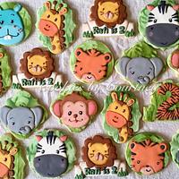 Jungle Theme Birthday Cookies