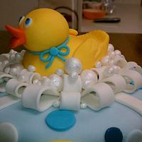 Rubber Duckie Baby Shower Cake