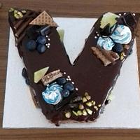 Letter V cake