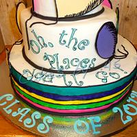 Oh, The Place's You'll Go! Graduation Cake