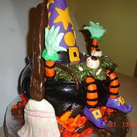 Witches Brew Halloween Cake