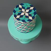 Geometric pattern cake