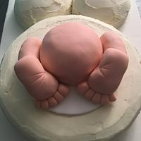 Pregnant Belly Cake with Baby bum