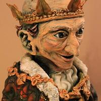 My Rackham inspird 2 half foot airbrushed king cake for cake central