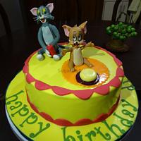 Tom and Jerry Theme Cake 