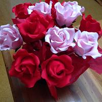 Rose cake pops for valentines day 