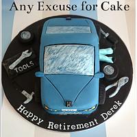 retirement car cake