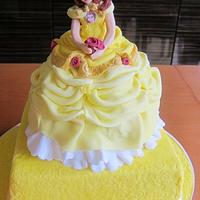 Belle princess caricature cake