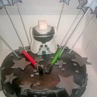 star wars birthday cake and cake pops