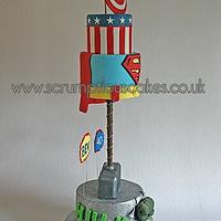 Super Hero 40th Birthday Cake