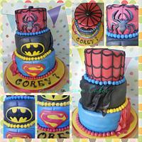 Superheroes cake