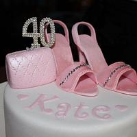 40th Shoe Cake