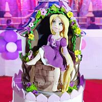 Rapunzel Castle Cake