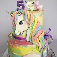 Unicorn rainbow cake 