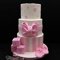 Pink and white Baby Shower