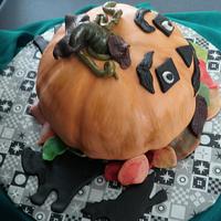 Thanksgiving Jack O Lantern Cake