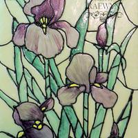 Stained Glass Irises