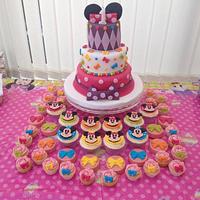 Minnie Mouse Cake and Mini Deserts