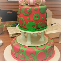 my 1st tiered cake