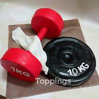 Gym theme cake