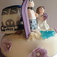 Surfing Wedding Cake