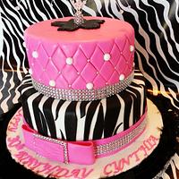 HOT PINK, ZEBRA STRIPES, FEATHERS, BLING, BLING AND BLING!!