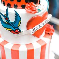 Rockabilly Wedding cake 