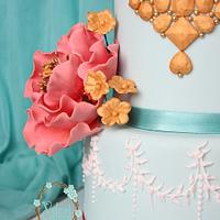 Coral Mint Weddingcake
