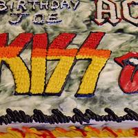 Rock-n-roll cake! Kiss, AC/DC, Aerosmith
