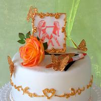 Cake for lady painter