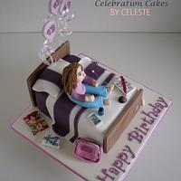 Teenagers bedroom - bespoke birthday cake 