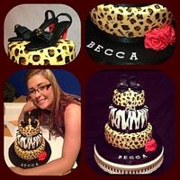 leopard and zebra print shoe cake :O) 