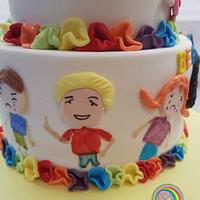 Sugar art Tegen Pesten Vzw MATHI'S HOOP.Anti bullying cake 