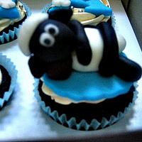 Shaun the sheep and Monster's Inc.cupcake
