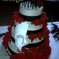 Sweet 16 Phantom of the opera cake